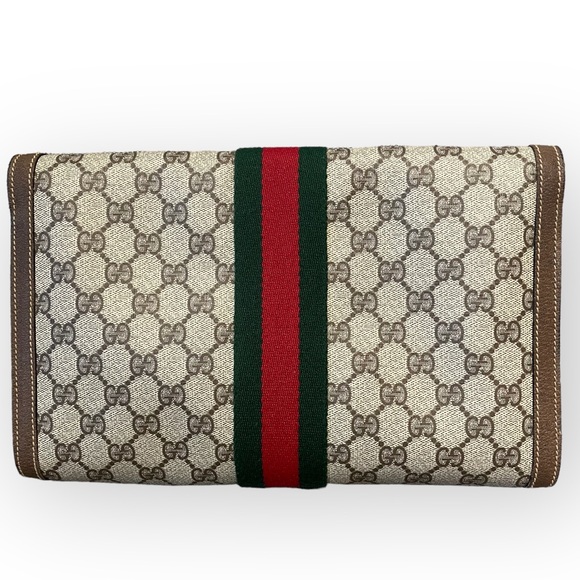🔴SOLD🔴Gucci Large Ophidia Sherry Line Supreme GG Monogram Clutch - Picture 5 of 13